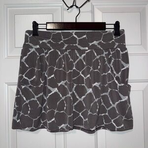 Banana Republic Gray Printed Mini Skirt